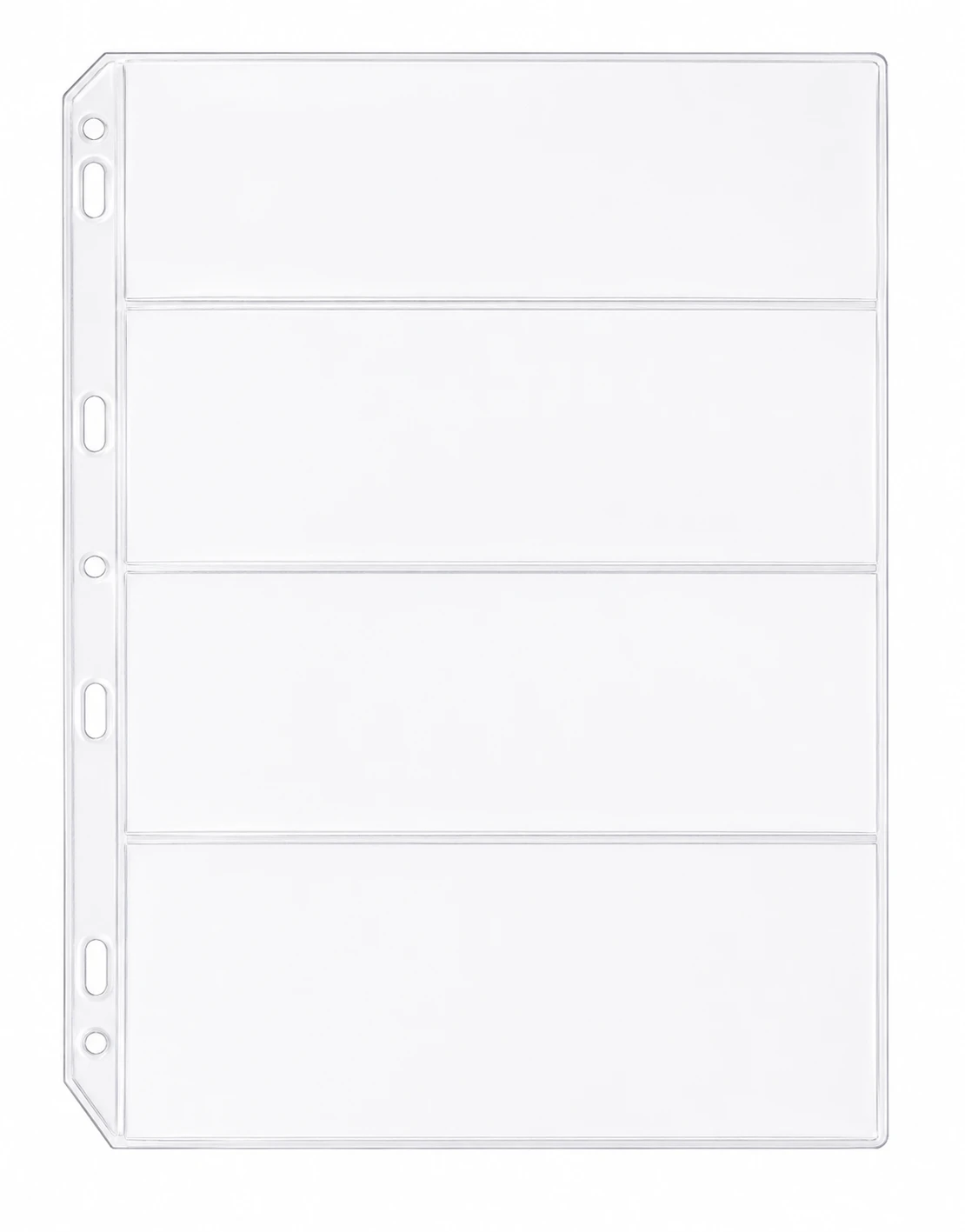 RCI Currency Note Sheets – 4 Divider | Notes Collection Storage - Pack of 10