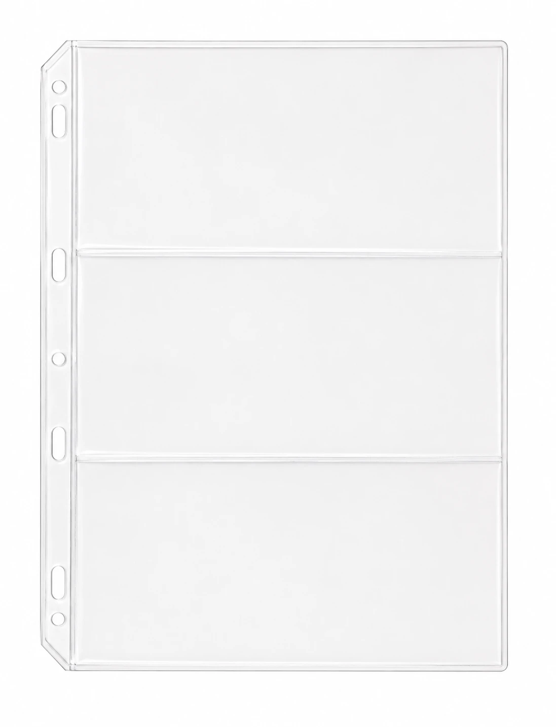 RCI Currency Note Sheets – 3 Divider | Notes Collection Storage - Pack of 10
