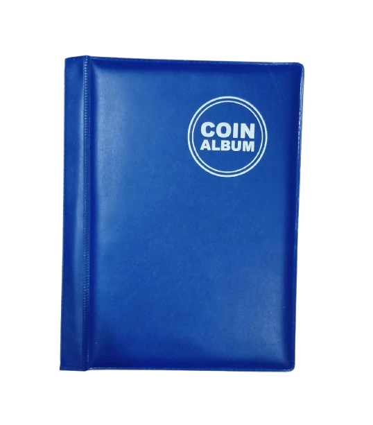 RCI 60 Pockets Coin Holder Album for Collection & Coin Storage Book for Collectors – 1 Pcs Blue