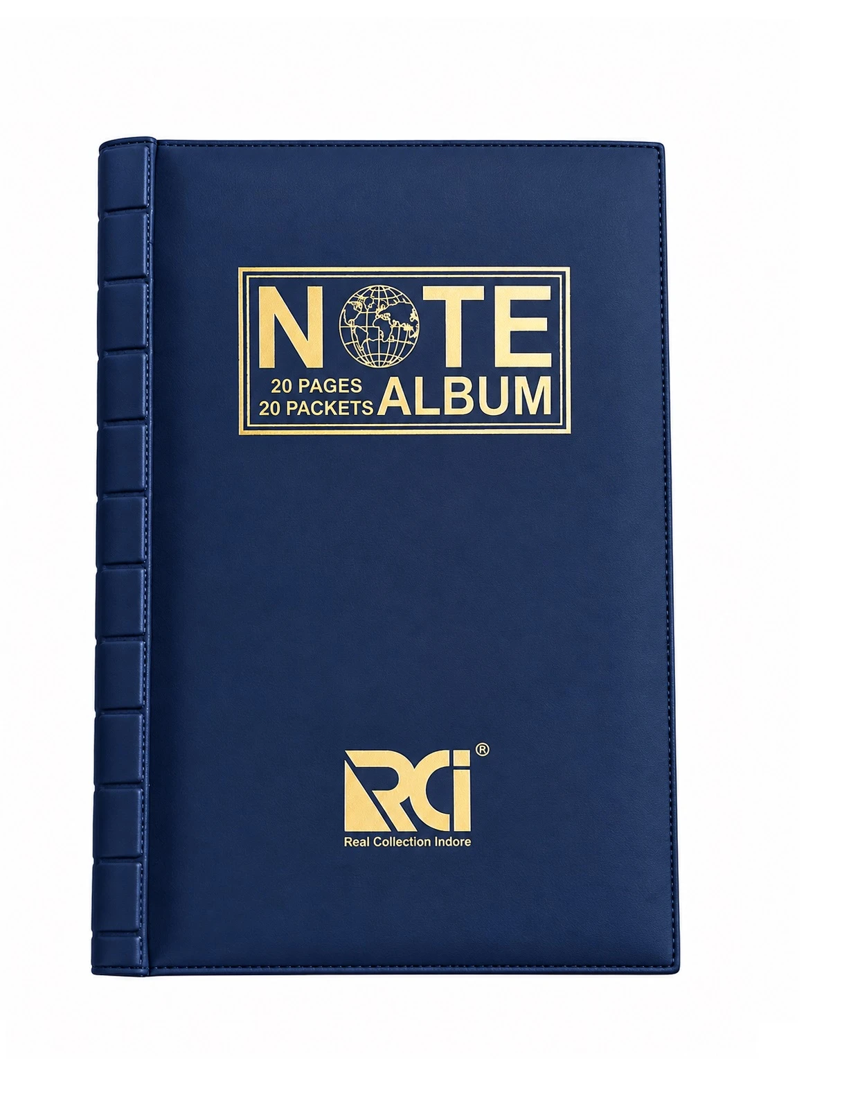 RCI 20 Pocket Currency Storage Album – 1 Dividers for Notes Collection | Blue, 1 Pcs