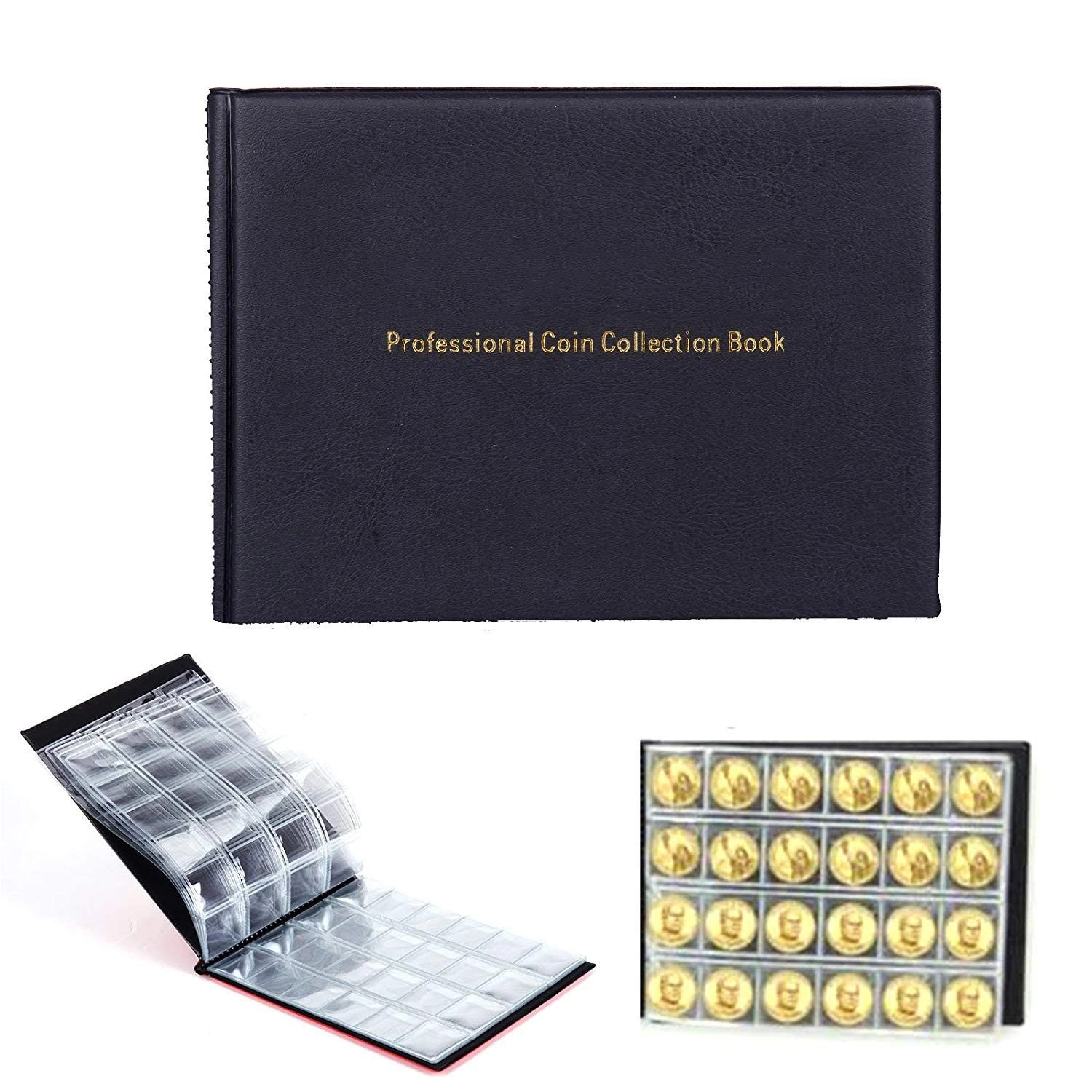 RCI 240 Product image Atoz Crafts 240 Pockets Coin Collection Album Book for Small Coins Red Color Pack of 1