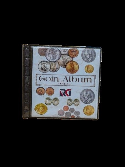 RCI Coin Holder Album Book, 40 Pockets, Storage Organiser for Collectors Pack of 1