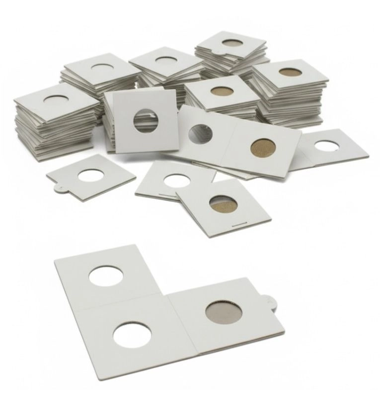 RCI Coin Collecting Holder – 50 Pcs | Size No. 0 (15mm, White)