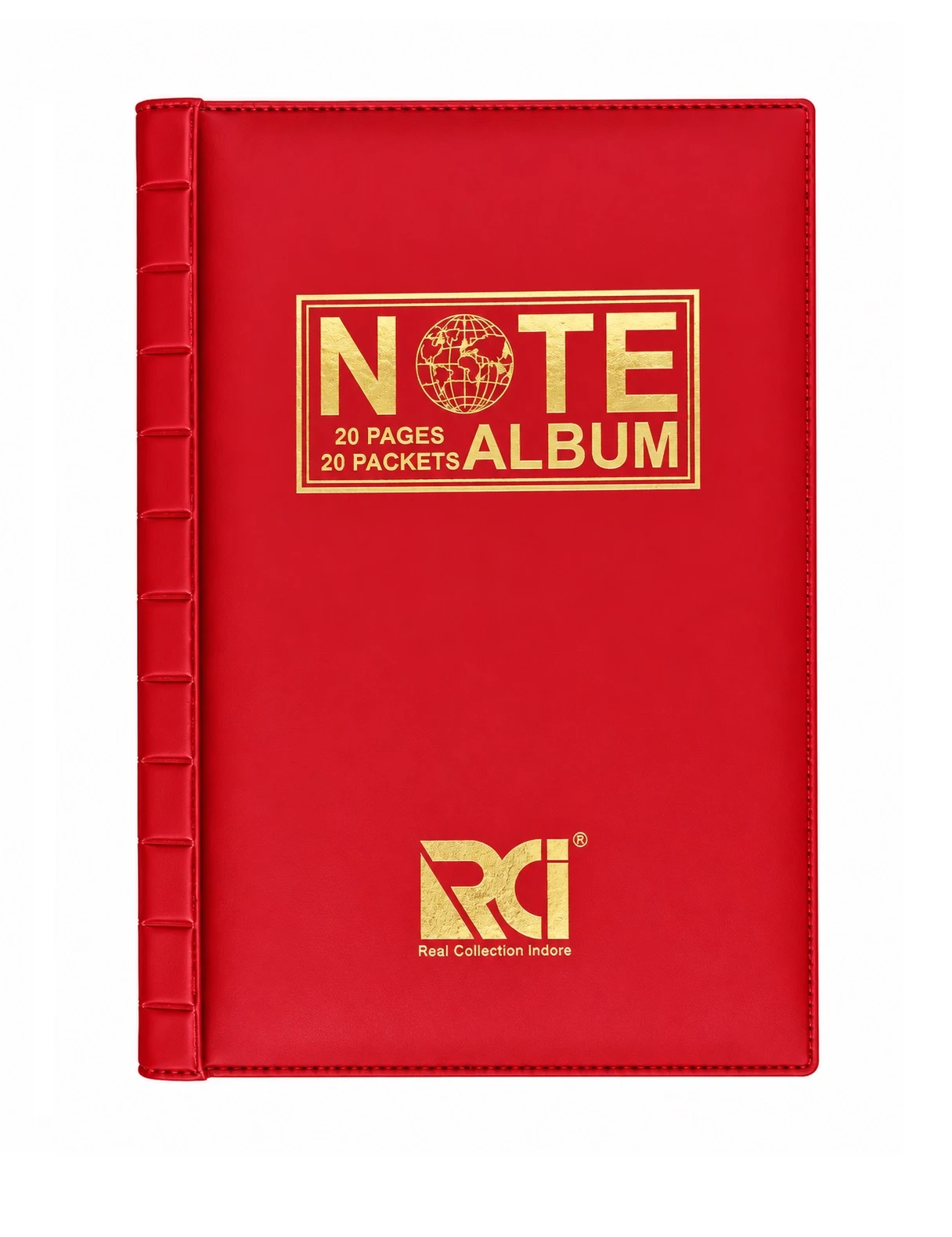 RCI 20 Pocket Currency Storage Album – 1 Dividers for Notes Collection | Red, 1 Pcs