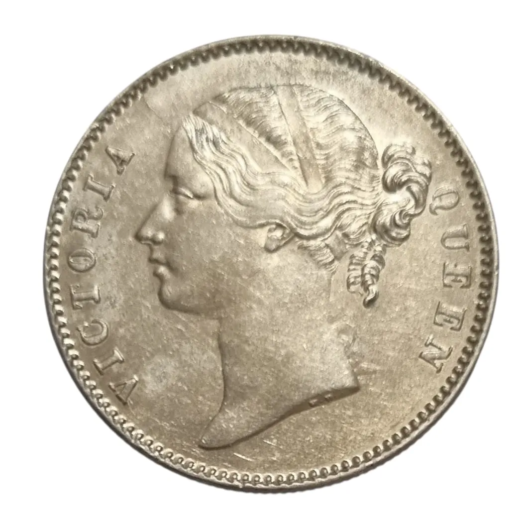 BRITISH INDIA VICTORIA ONE RUPEE DIVIDED LEGEND 1840 WWS SILVER COIN
