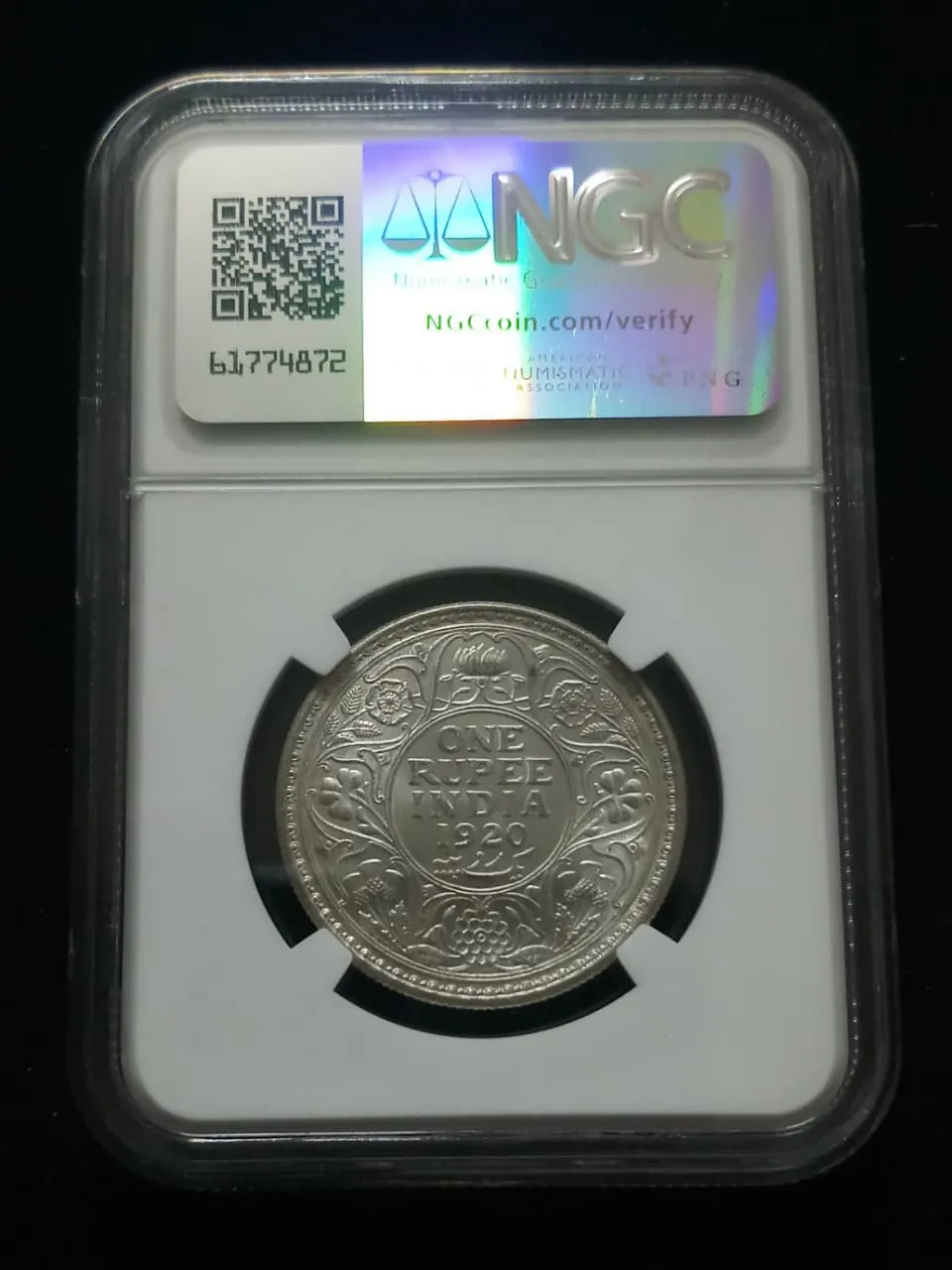 One Rupee 1920 George V King Emperor