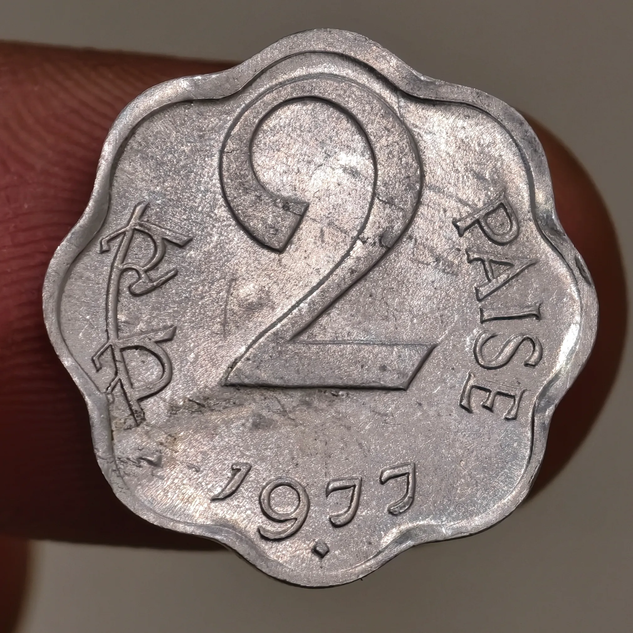 2 Paise 1977 Mumbai Mint