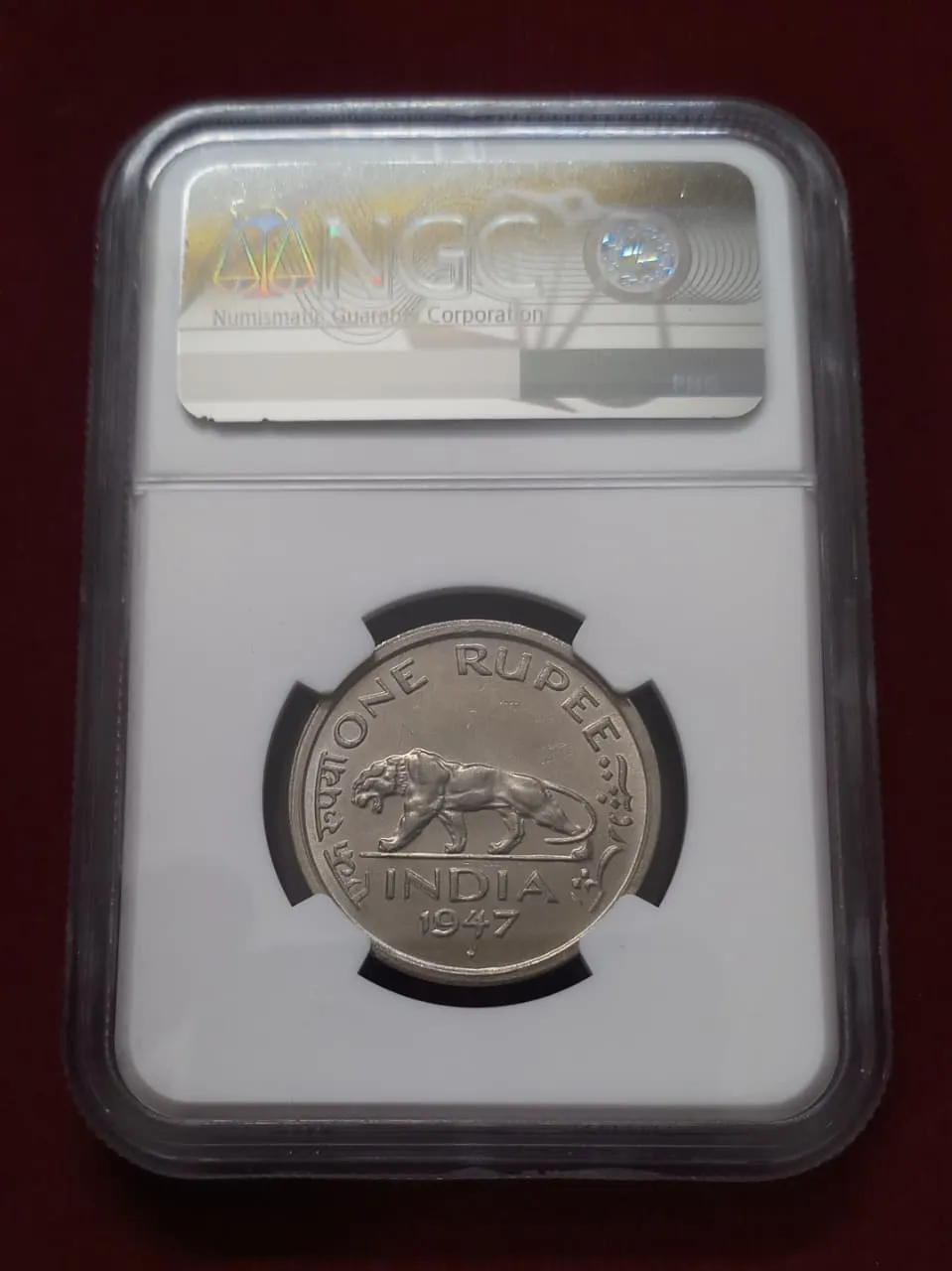 One Rupee 1947 George VI king