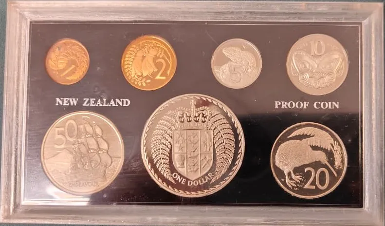 Proof Coin Set Issued by the New Zealand Treasury