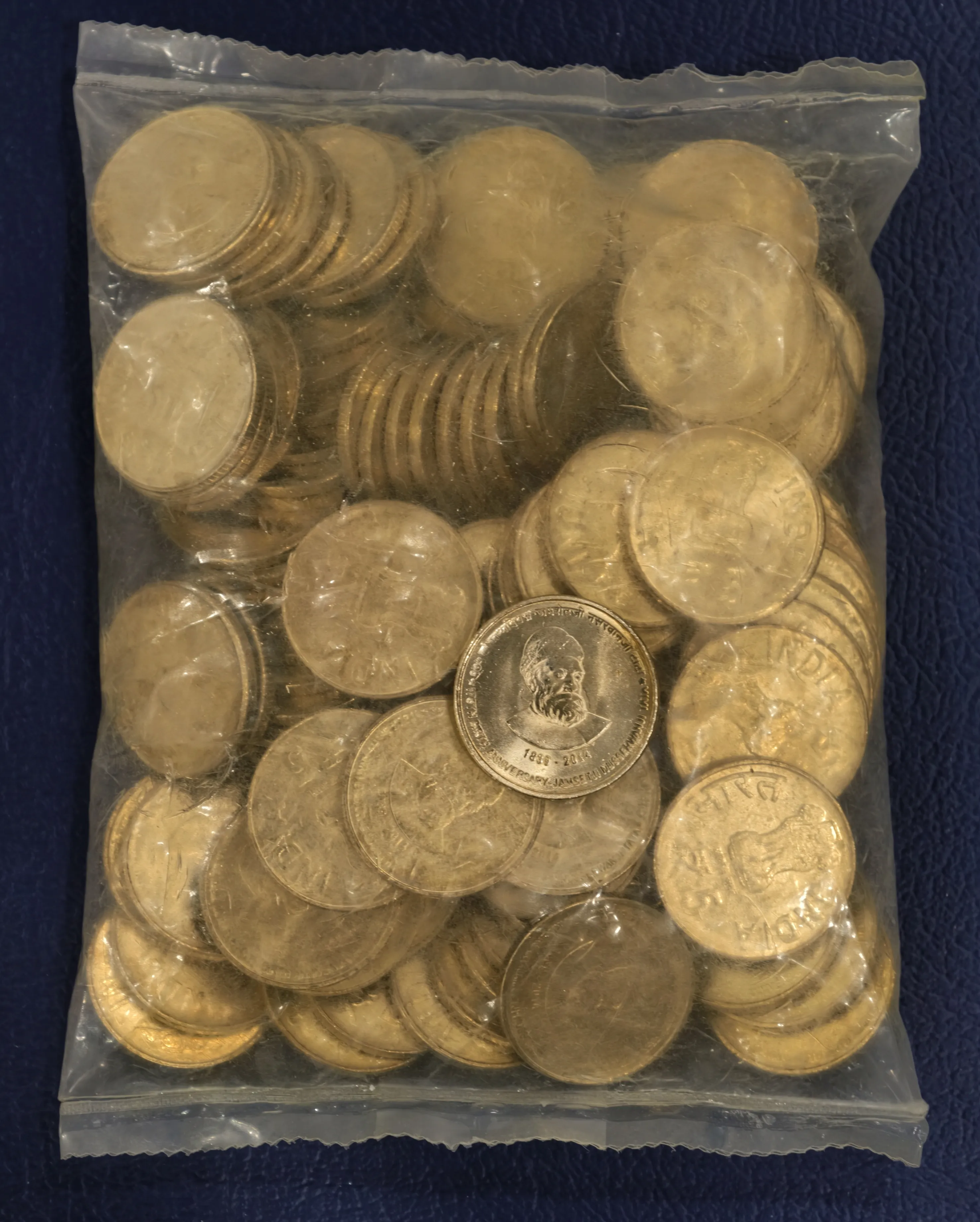 5₹ Jamshetji Tata Kolkata Mint Sealed Packet of 100 Coins