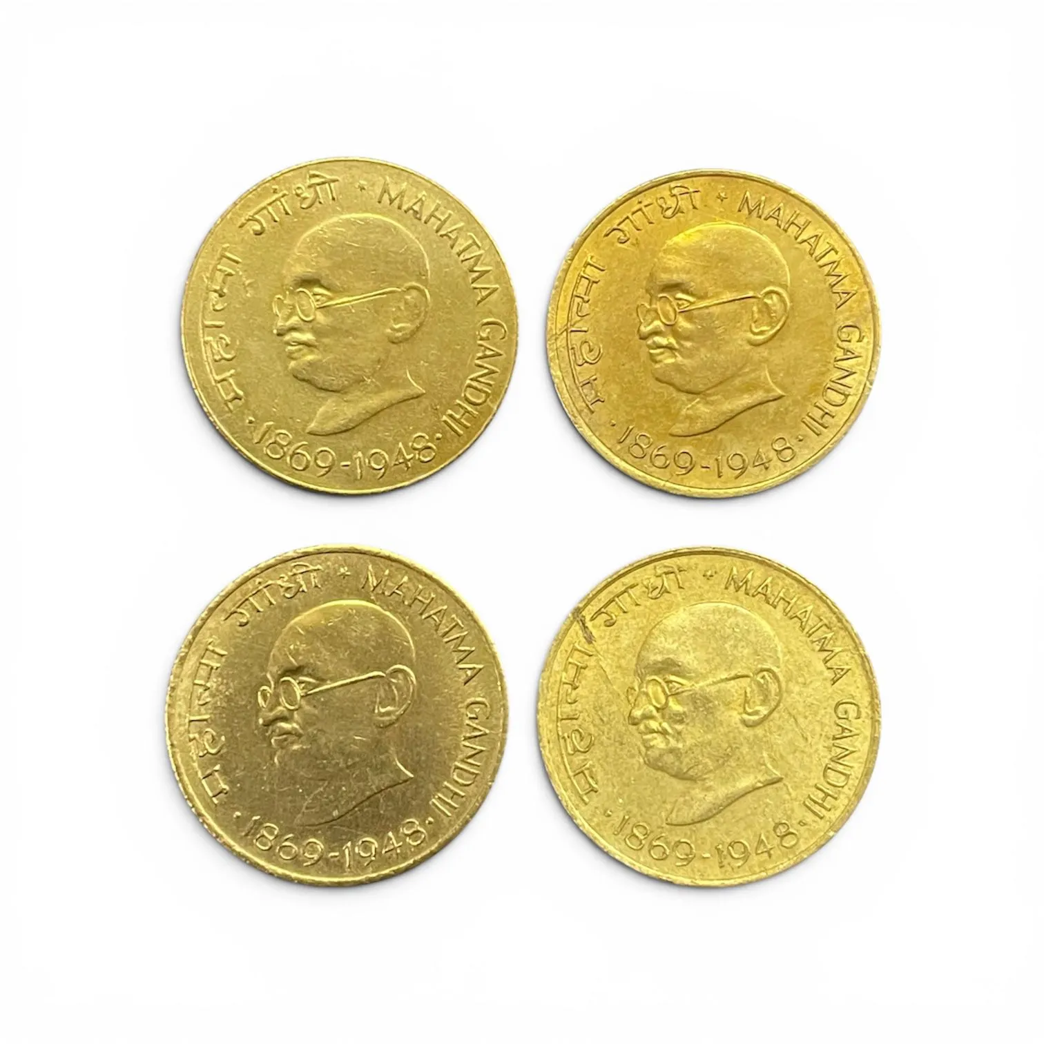 20 Paise Commemorative Gandhi Issue -4 Coins