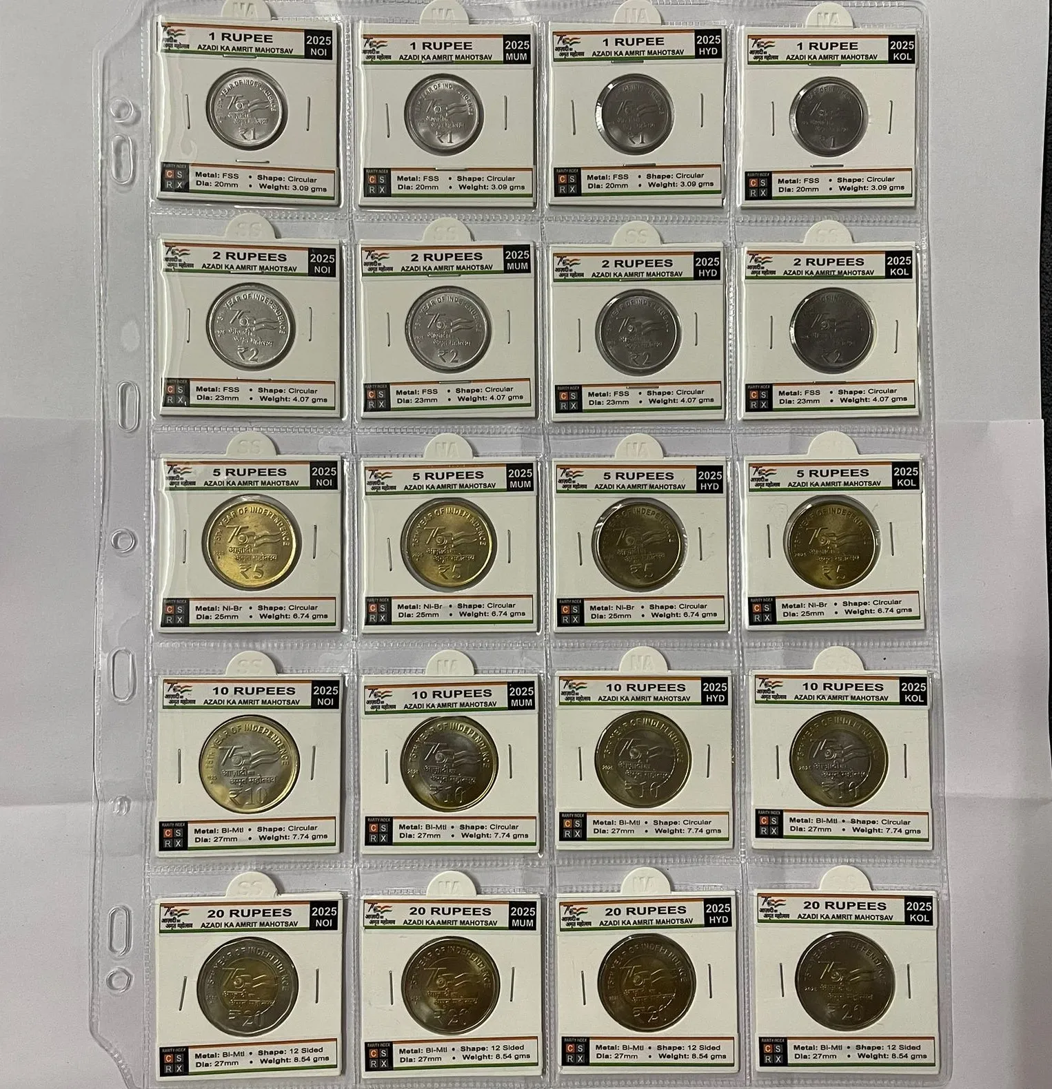 AKAM 2025 Set- 20 coins Gem UNC