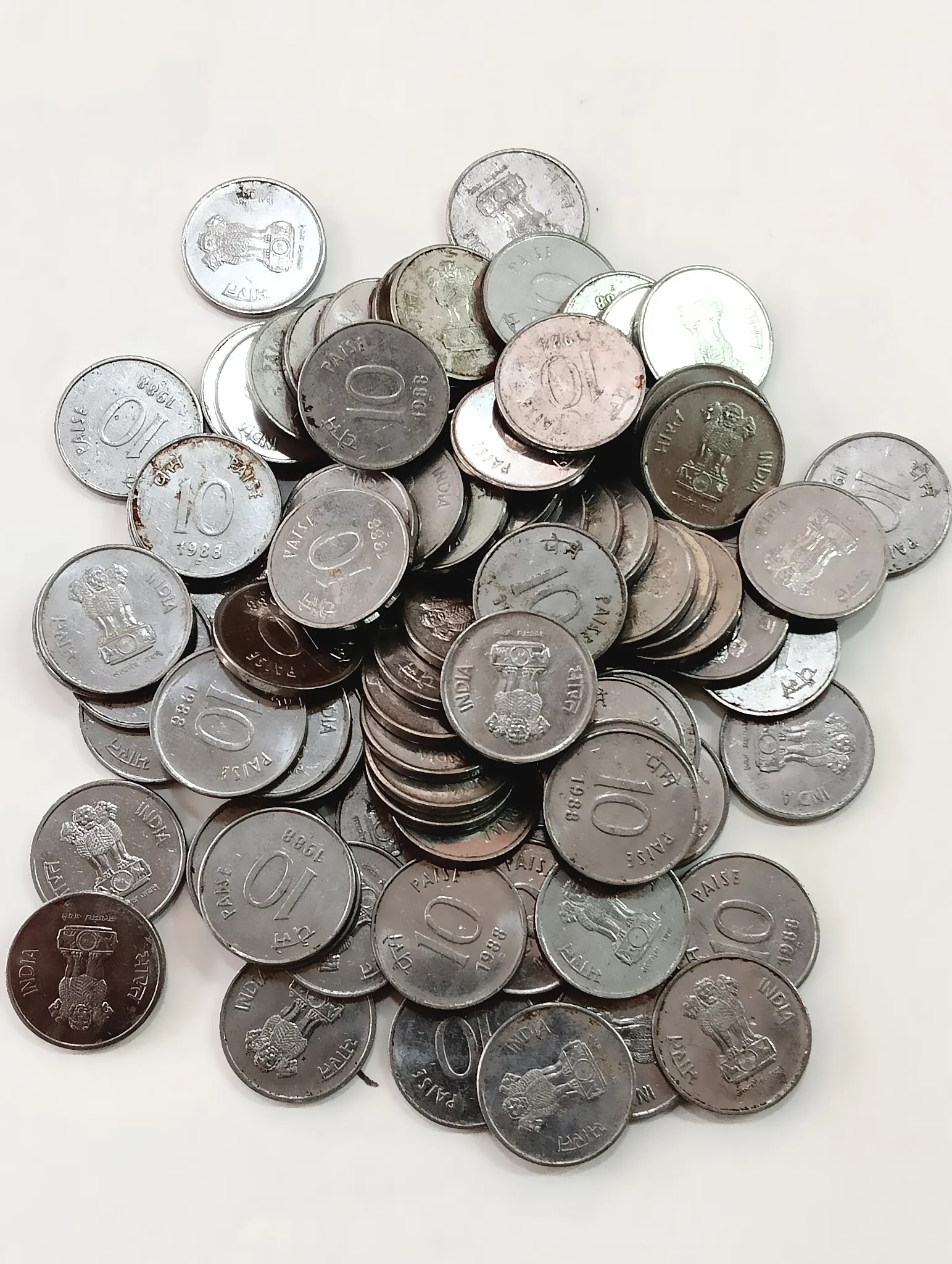 10 PAISE 1988 OTTAWA MINT 100 COINS LOT