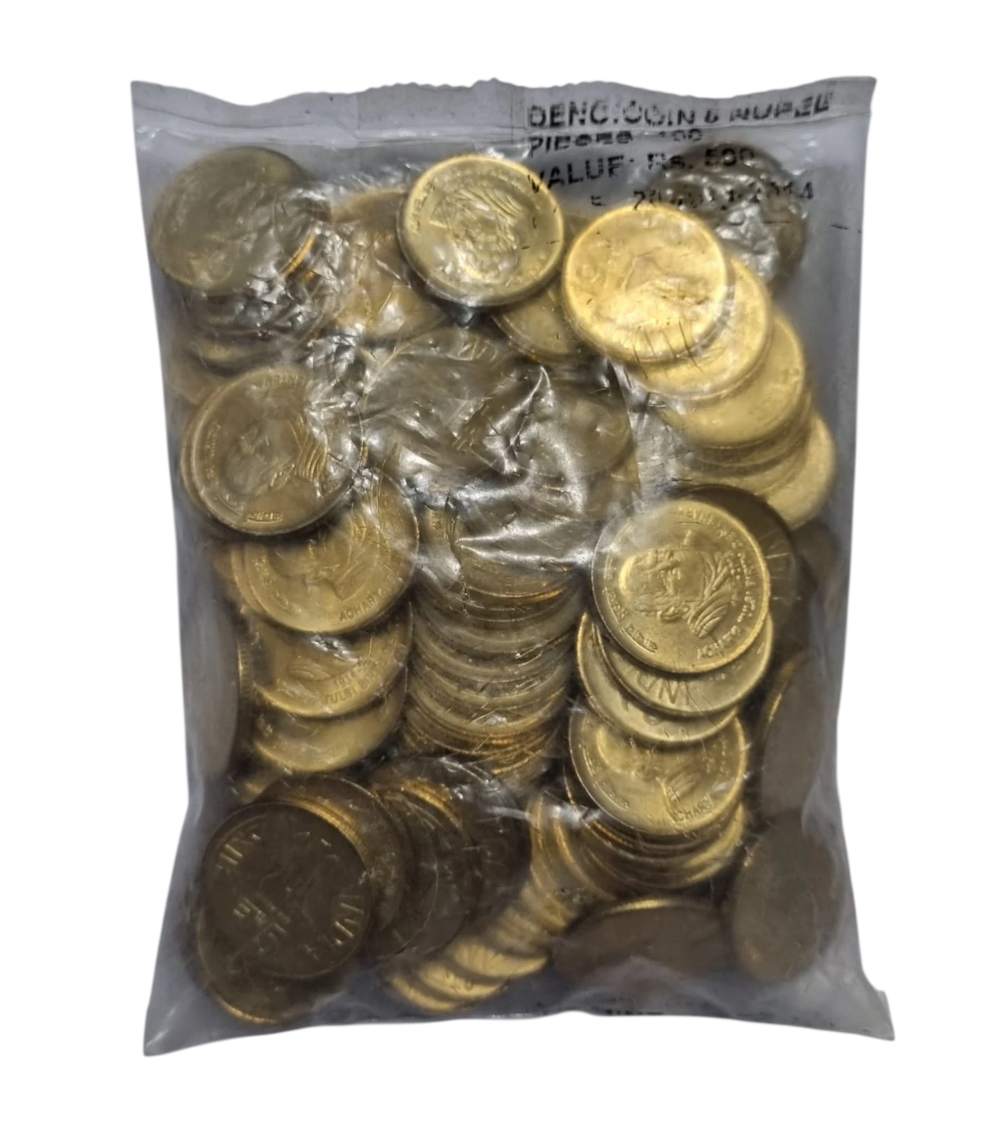 5 RUPEE ACHARYA TULSI KOLKATA MINT 100 COIN SEALED PACKET