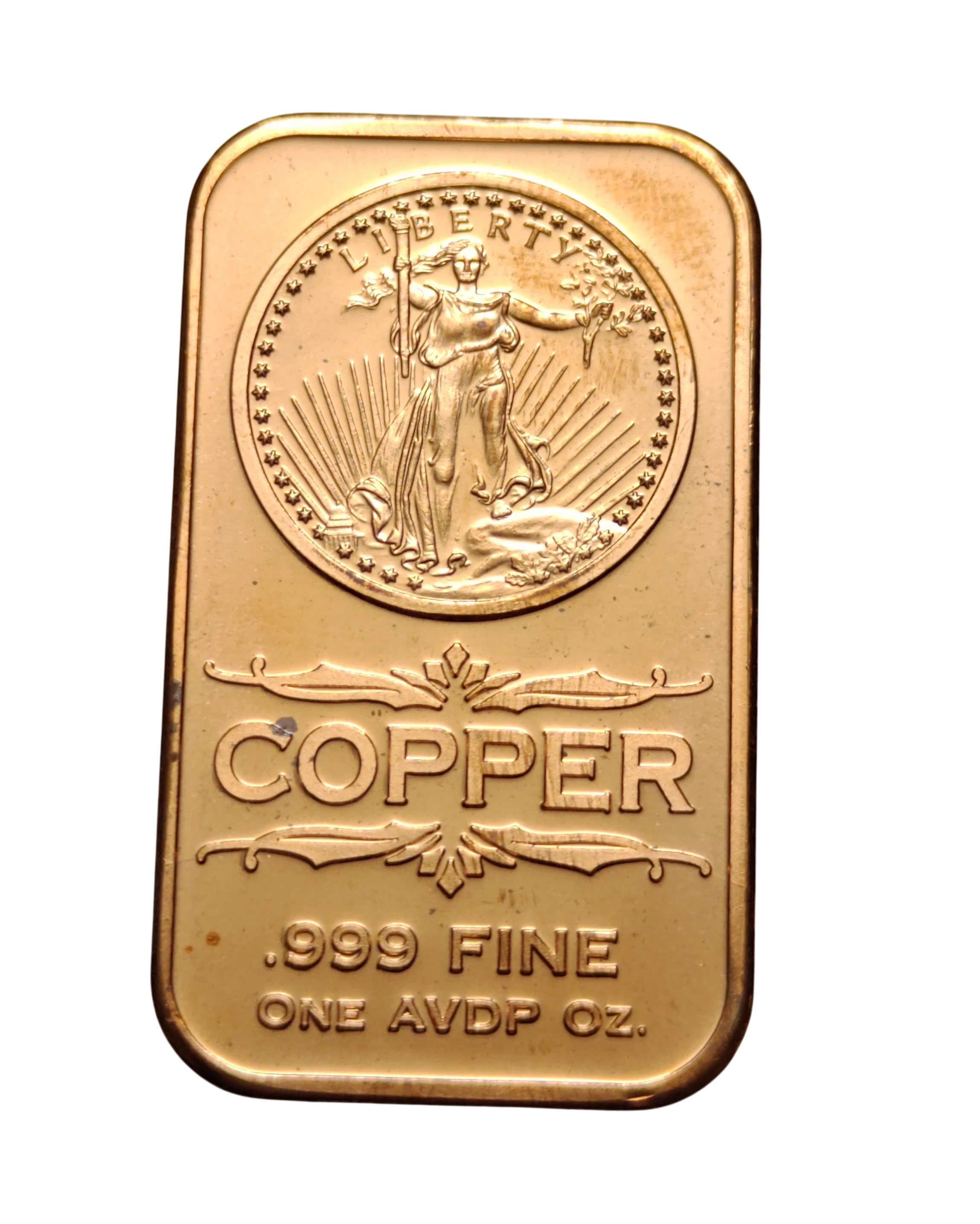 United States Liberty Eagle Coin Saint Gaudens Liberty 999 Pure Copper Medallion 1AVDP Oz 28.3gms
