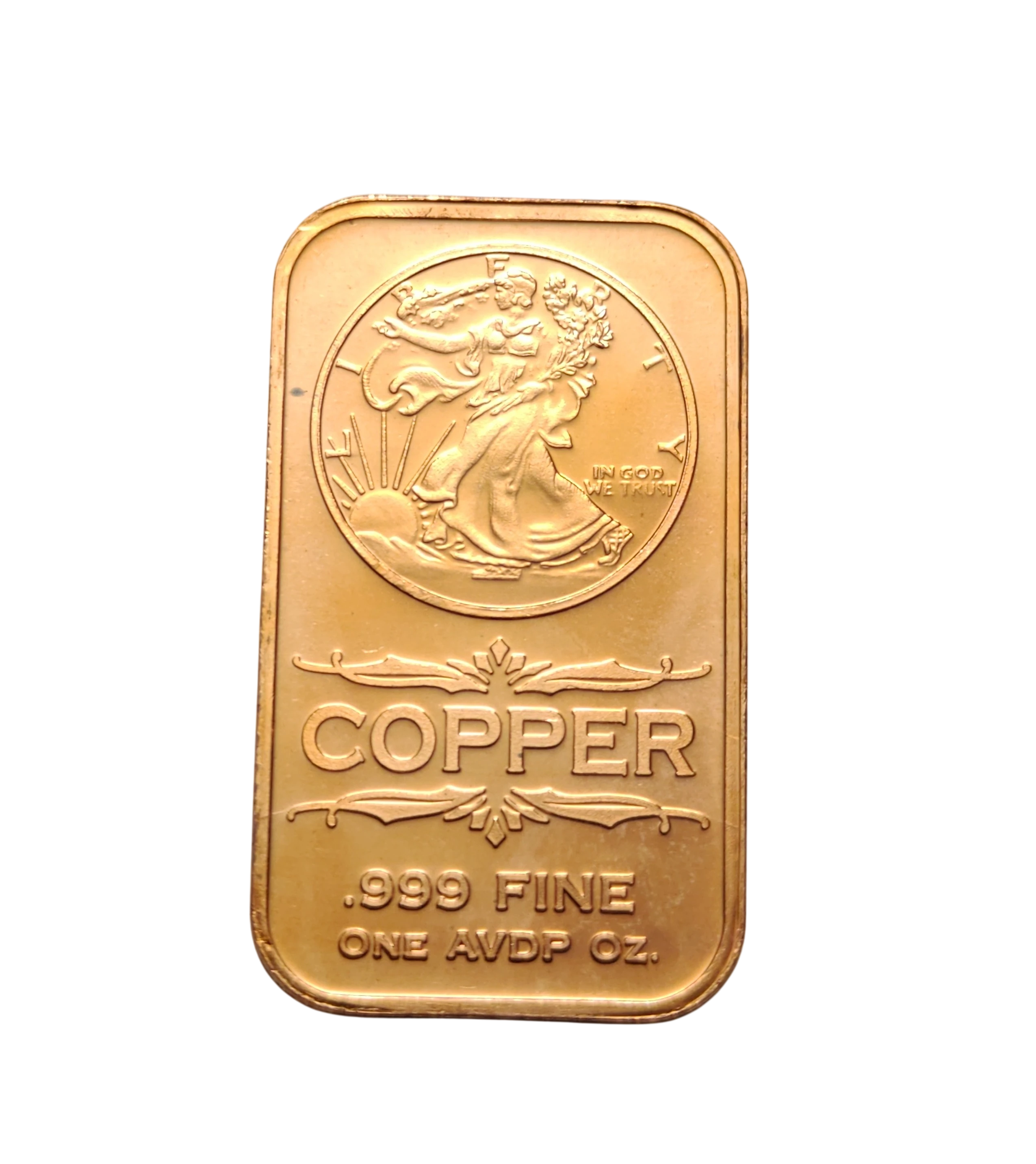 United States  Liberty Eagle Coin 999 Pure Copper Medallion 1AVDP Oz 28.3gms