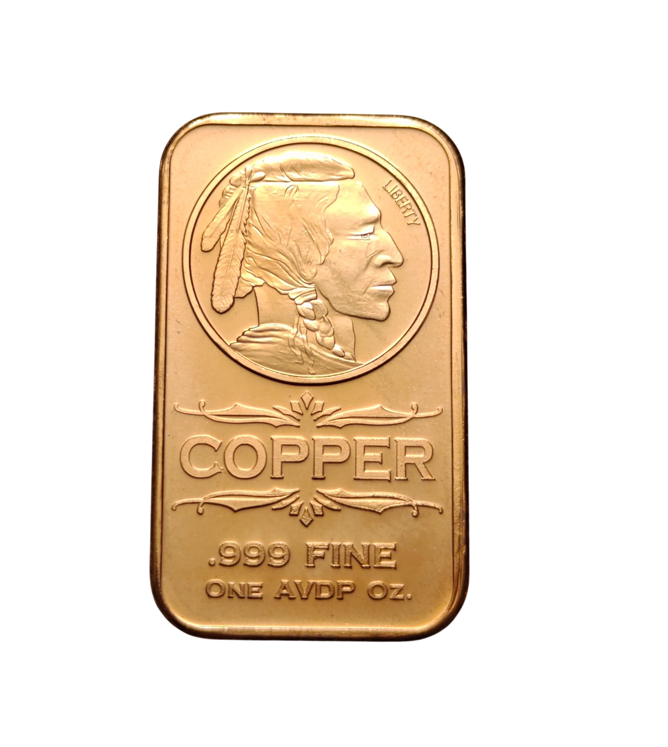 United States Liberty 999 Pure Copper Medallion 1AVDP Oz 28.3gms