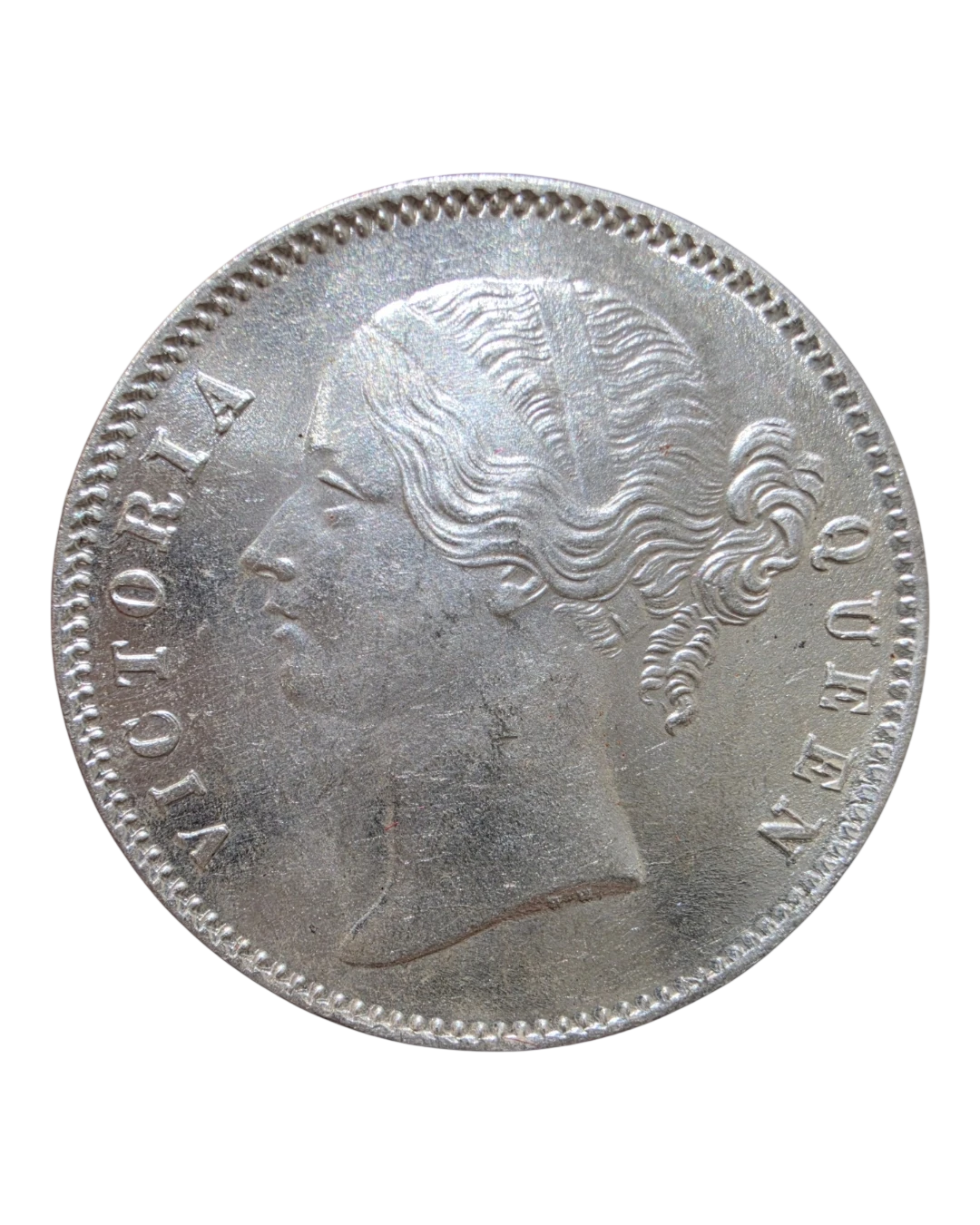 One Rupee 1840 Victoria Empress Divided Legend UNC Coin