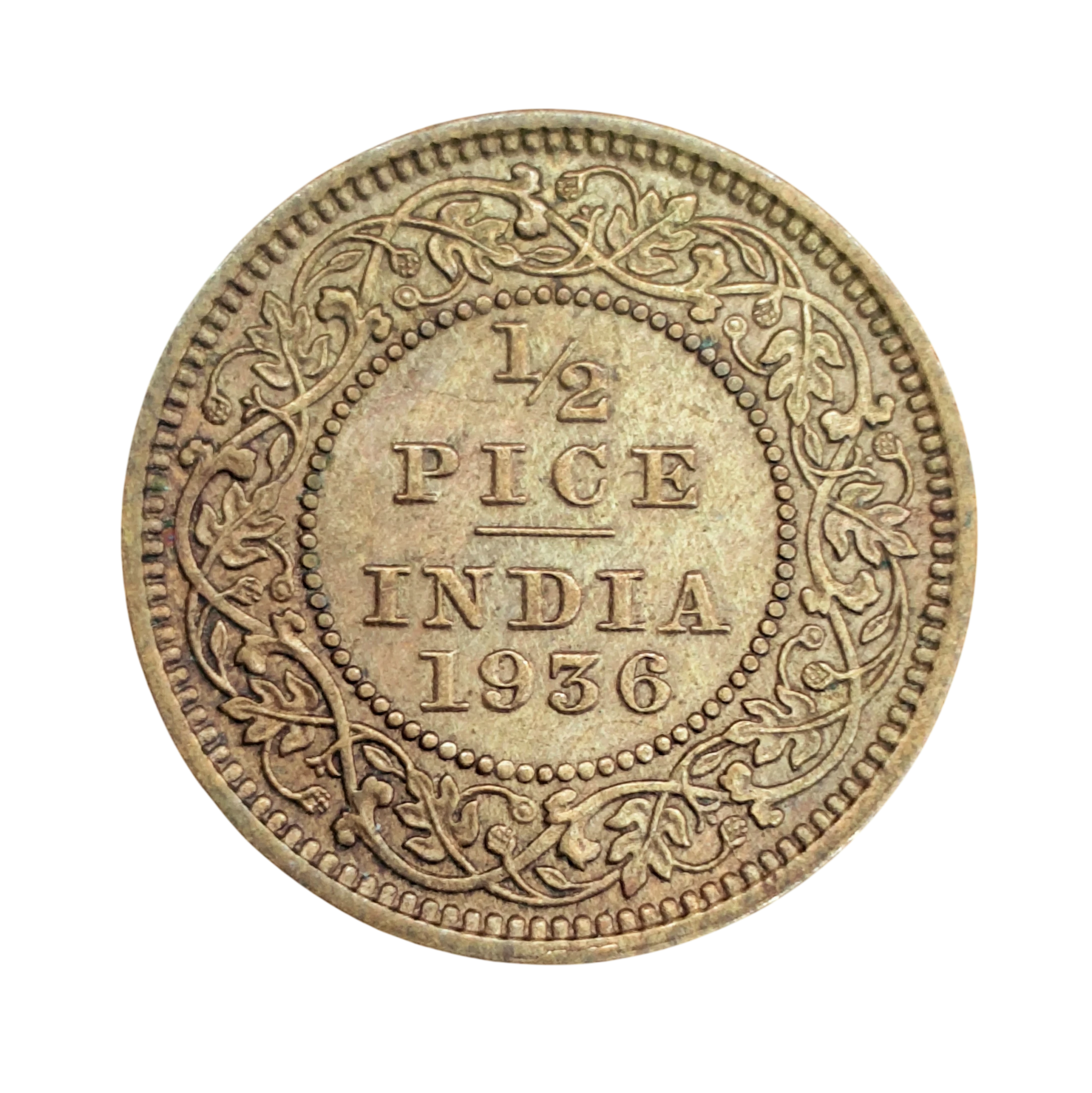 British India 1/2 Pice - George V 1936 Coin