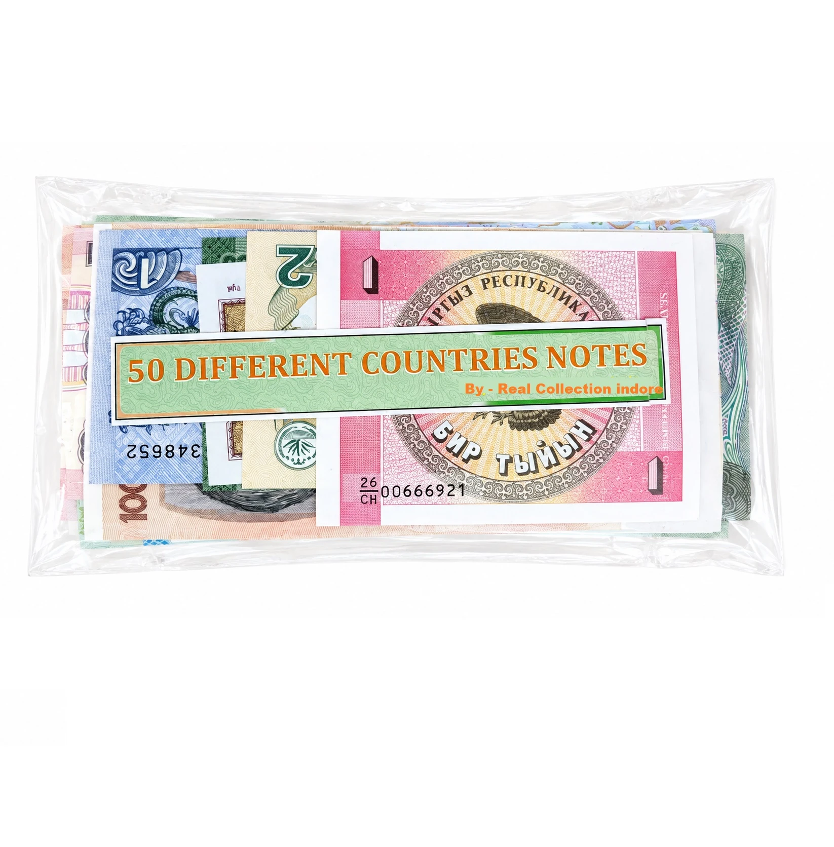 50 Different Foreign Countries Notes – UNC Condition – World Currency Collection – 50 Pcs Set – RCI