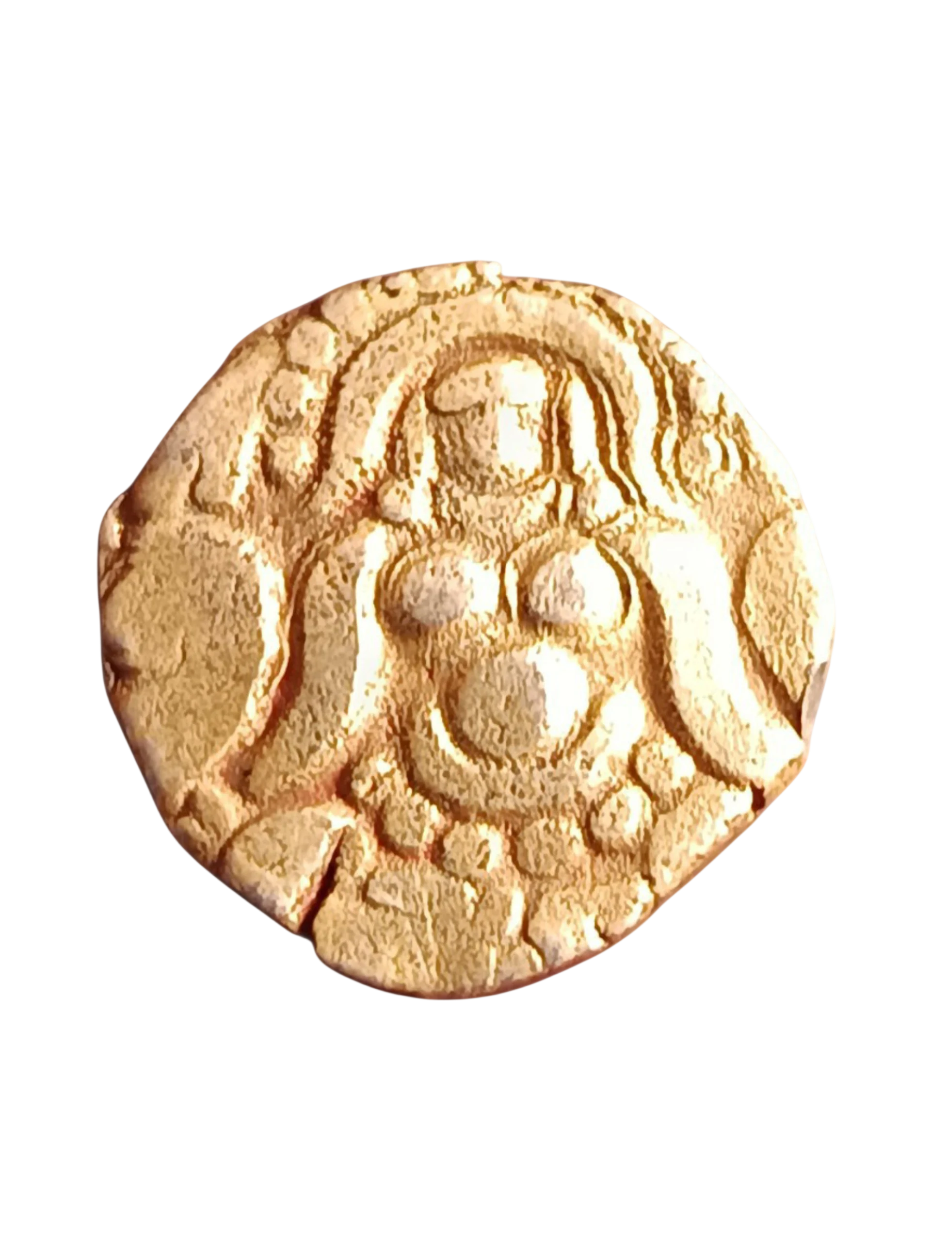 Medieval India Kalachuri Dynasty Mashaka of Gangeya Deva (1015–1040 AD) – Debased Gold Coin – Goddess Lakshmi