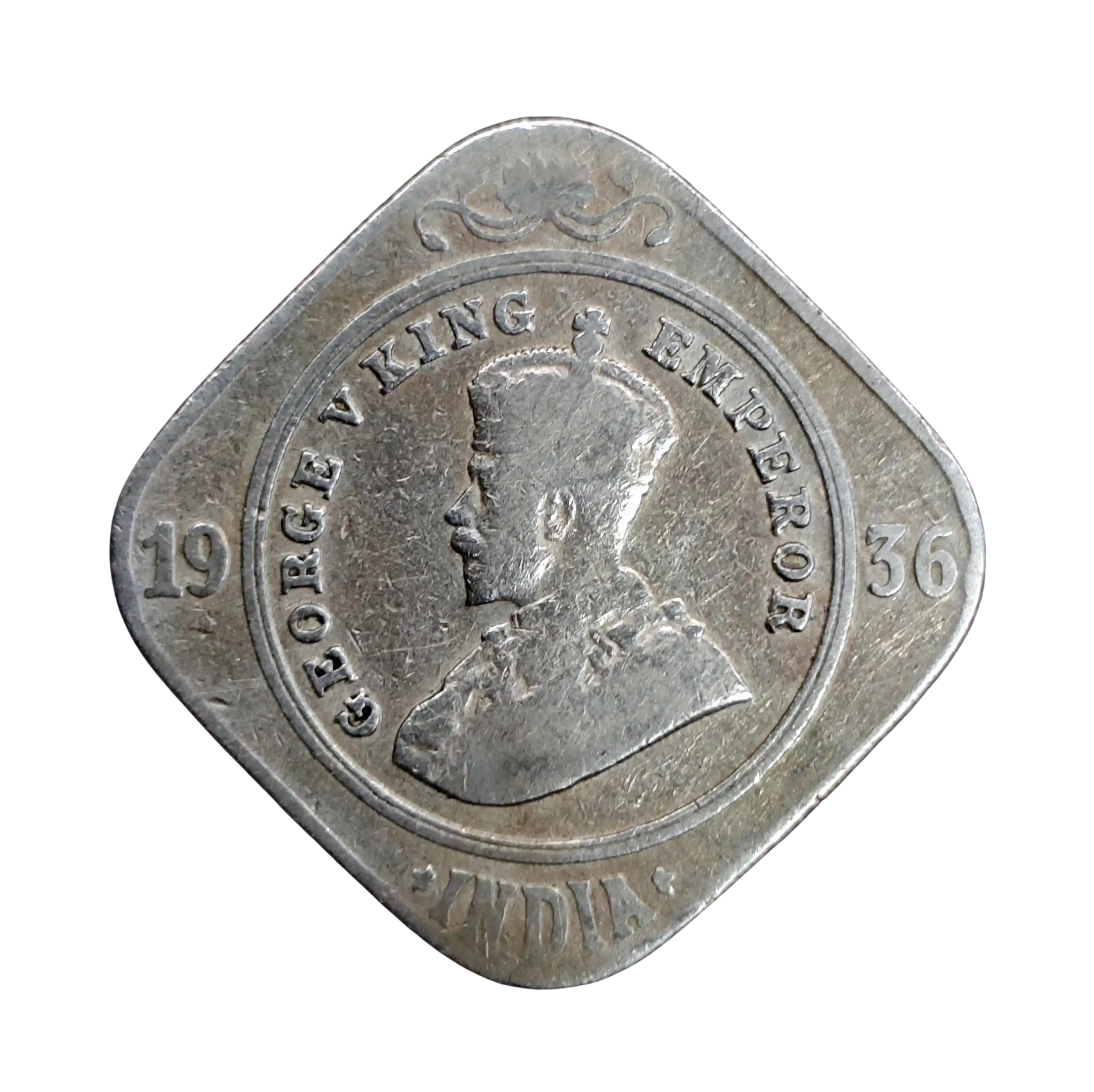 British India 2 Annas - George V 1936 Coin
