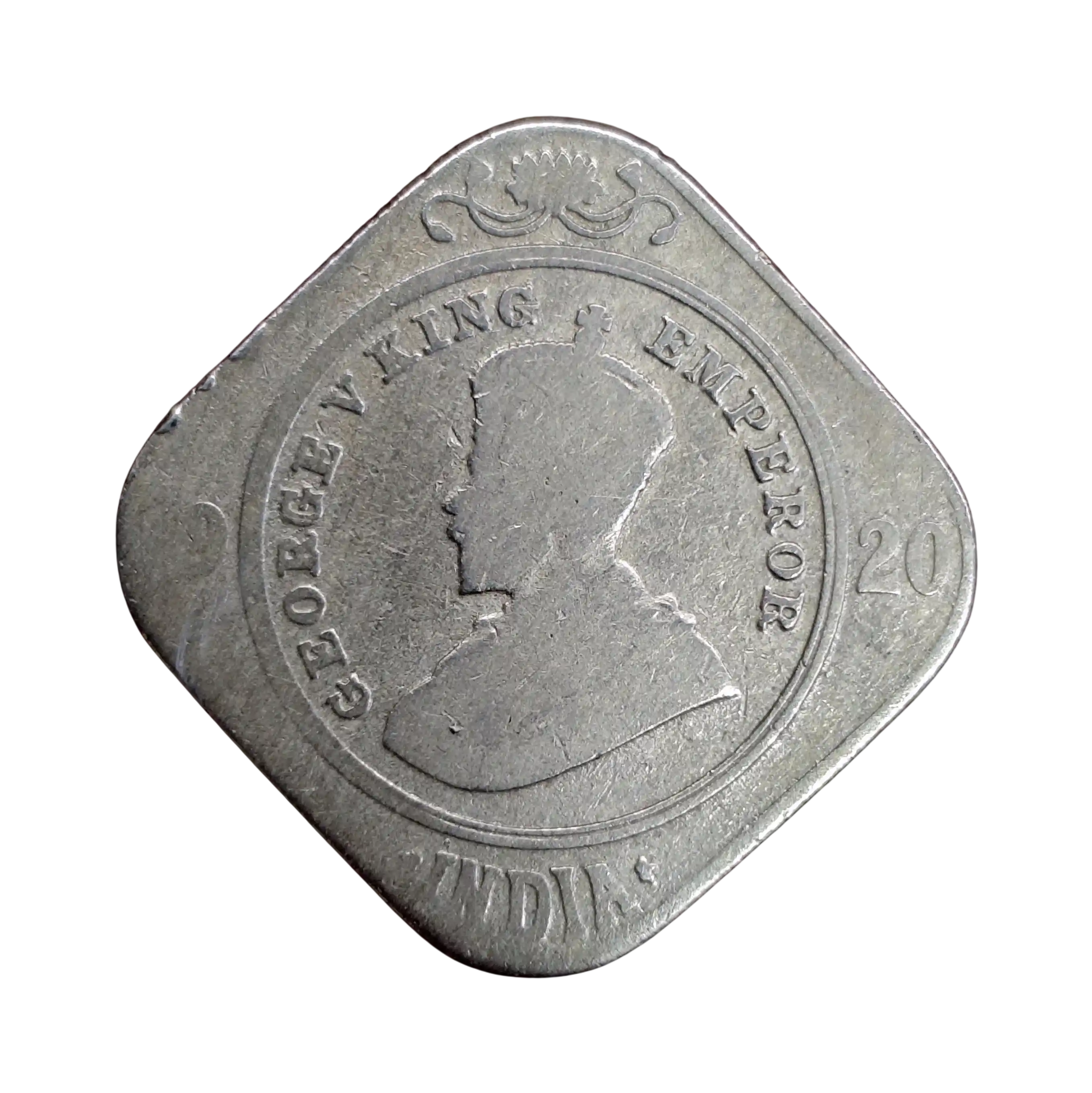 Birtish India 2 Annas George V 1920 Coin