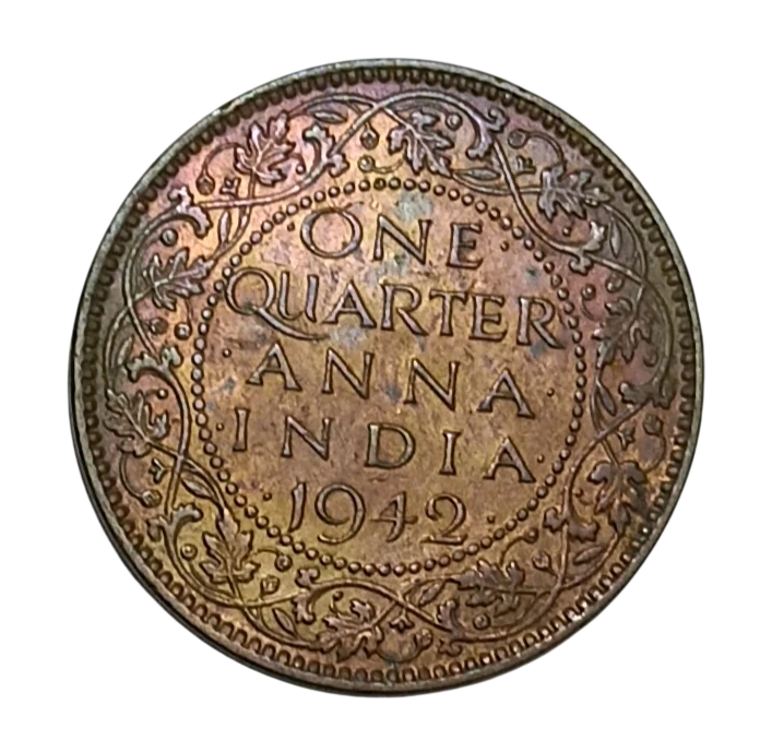 1 QUARTER ANNA 1942 HIGH GRADE COIN