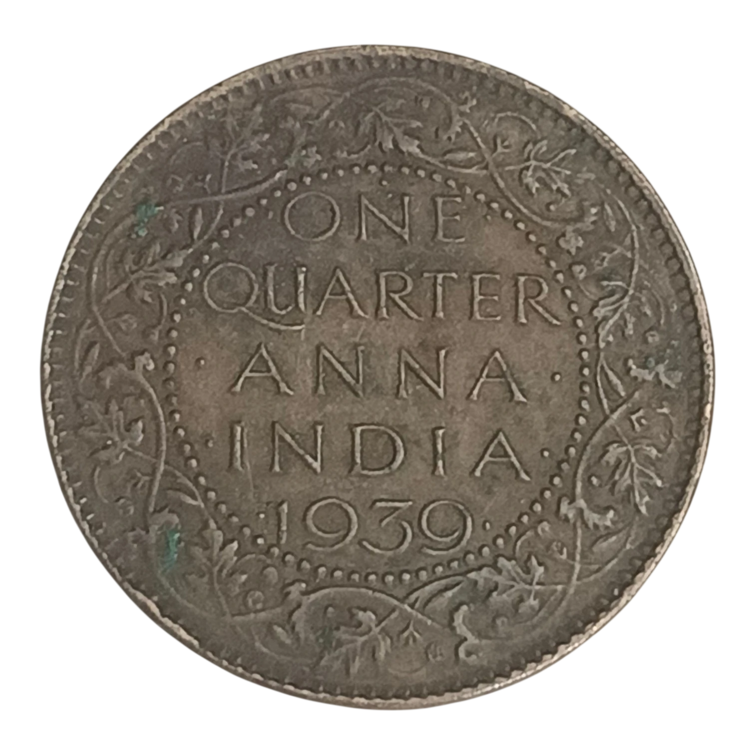 1939 British India King George VI One Quarter Anna Bombay Mint Bronze Coin – Fine Condition