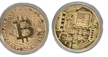 BIT COIN CRYPTOCURRENCY BRONZE GOLD PLATED COIN 30 TO 34 GM MADE IN CHINA NEW