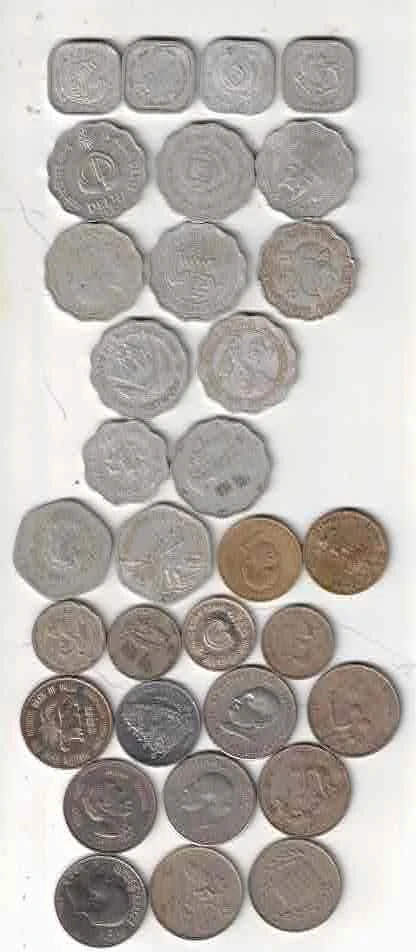5 PAISA ( 4 PCS ) 10 PAISA ( 10 PCS ) 20 PAISA ( 4 ) PCS 25 PASIA ( 4 PCS ) 50 PAISA ( 10 PCS ) TOTAL 32 PCS ALL COMMORETIVE VERI FINE MIX YEAR MIX MINT