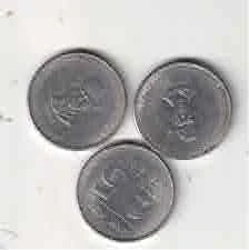 5 RS ( 3 PCS )COMMEMORATIVE COIN  SHAEED BHAGAT SINGH BIRTH CENTENERY 1907 2007 XF TO AUNC