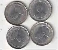 5 RS ( 4 PCS ) COMMEMORATIVE COIN  MAHTMA BASHAVESHWER AUNC MIX MINT