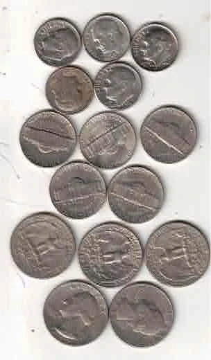 USA 1 DIME ( 5 COIN ) 5 CENTS ( 5 COIN ) 1 QUARTER DOLLER ( 5 COIN ) MIX YEAR VERY FINE TO XF 15 COIN