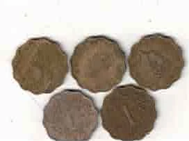 1 ANNA ( 5 COIN ) MIX YEAR MIX MINT XF 1938 TO 1947