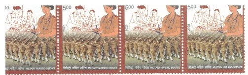 2025 INDIA Military Nursing Service MNH ( BLOCK 4 STAMPS )