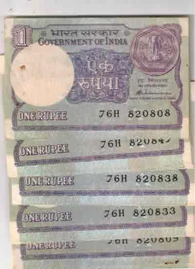 1 RS ( 38  NOTE ) UNC SAME BUNDEL S N S VENKET RAMAN