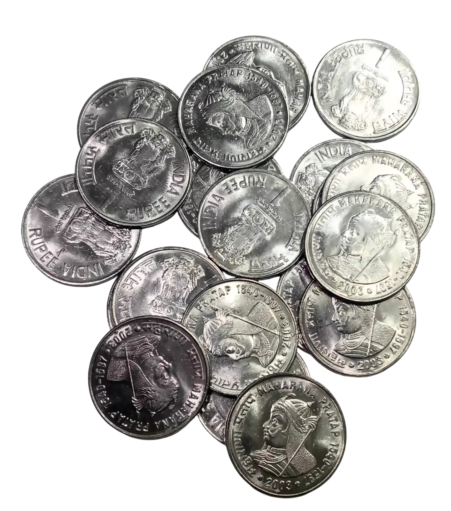 1 RUPEE MAHARANA PRATAP HYDERABAD MINT UNC GRADE 20 COINS LOT