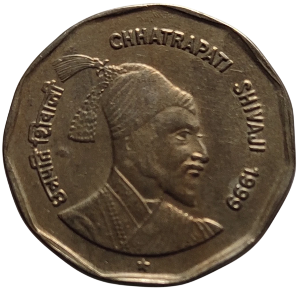 2 RUPEES COIN CHHATRAPATI SHIVAJI MAHARAJ HYDERABAD MINT IN GOOD CONDITION