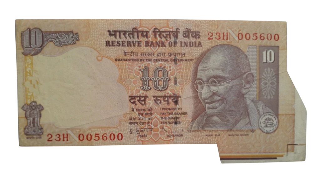 10 RS EXTRA PAPER SIGN BY D. SUBBARAO WITH LOW SERIAL NUMBER