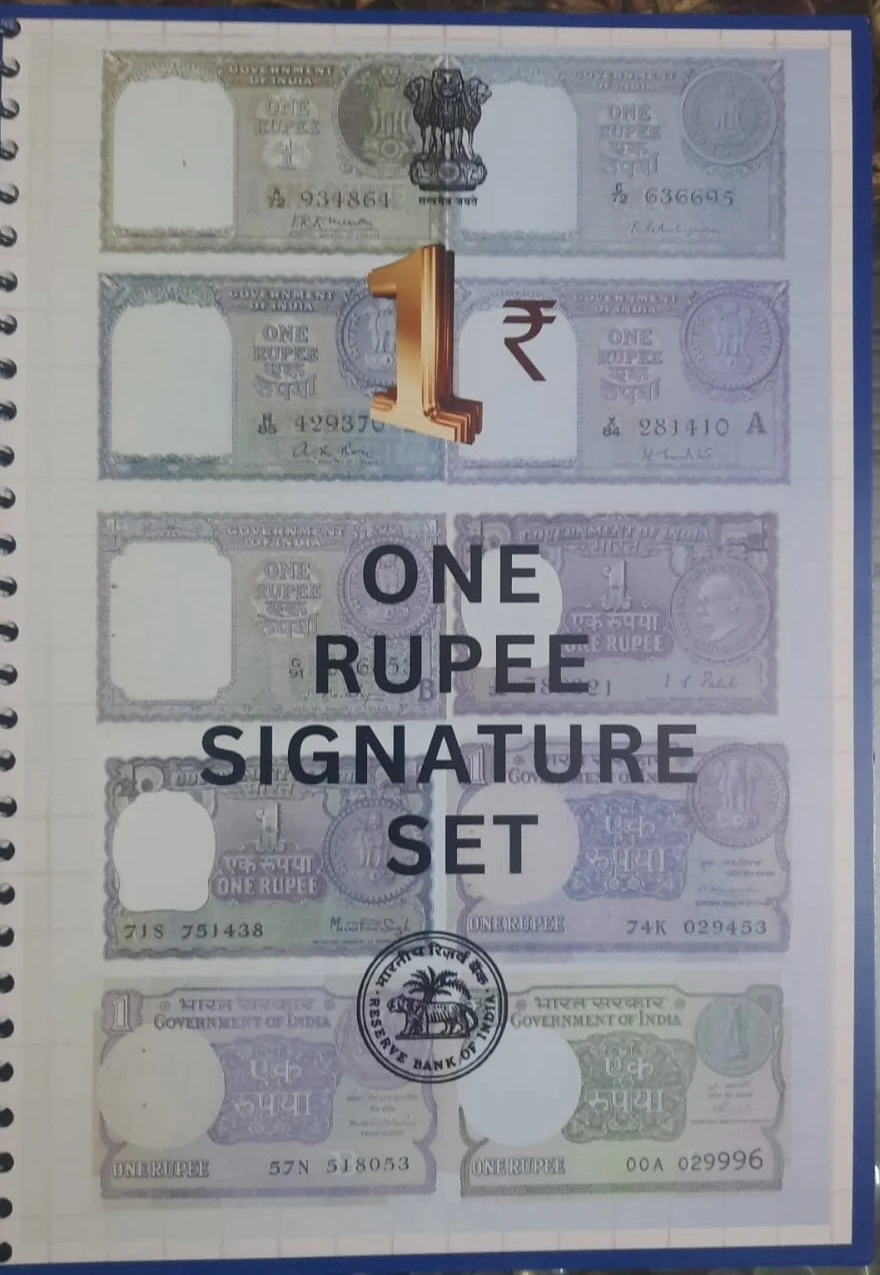 1 Rupee Signature Set Album- without Notes