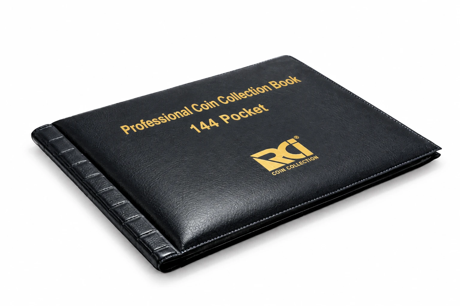 RCI 144 Pockets Coin Album Book for Collectors – Money Penny Pocket Black 1 Pcs
