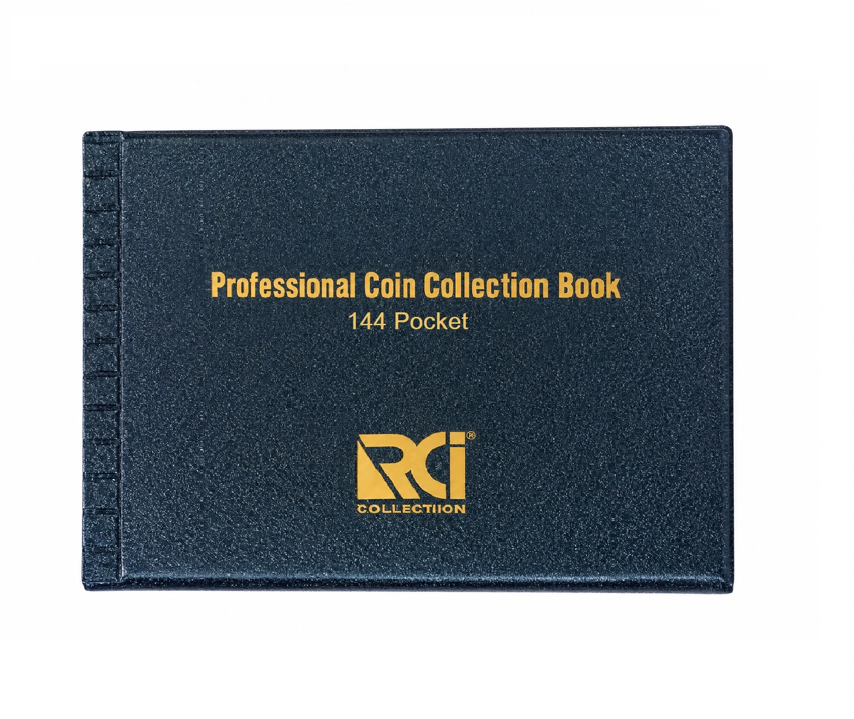 RCI 144 Pockets Coin Album Book for Collectors – Money Penny Pocket Metalic Black, 1 Pcs