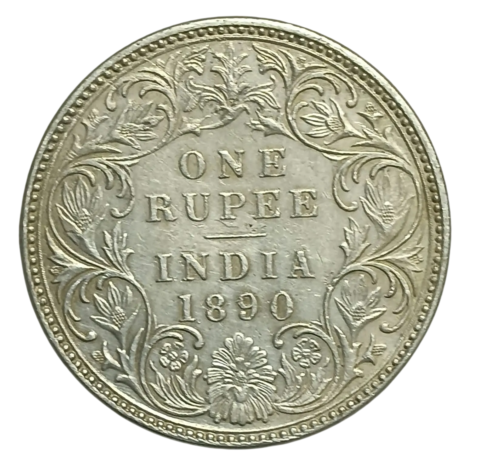 ONE RUPEE  VICTORIA EMPRESS 1890  HIGH GRADE SILVER COIN