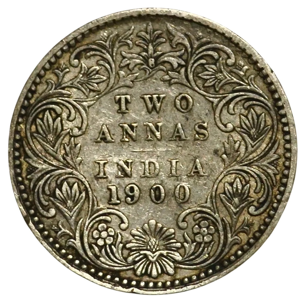 Two Annas Victoria Empress 1900 Bombay Mint Coin Rare