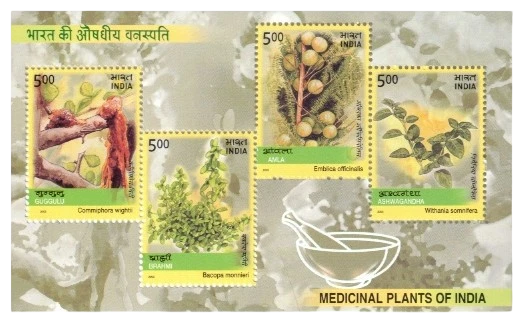 2003 Medicinal Plants of India Miniature Sheet