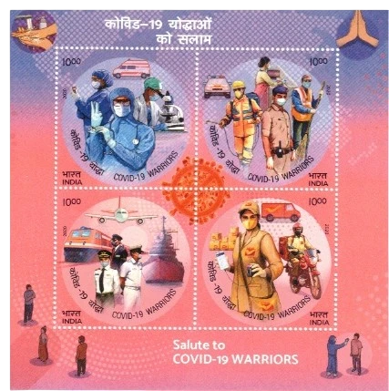 2020 India Salute to COVID-19 Warriors Miniature Shee