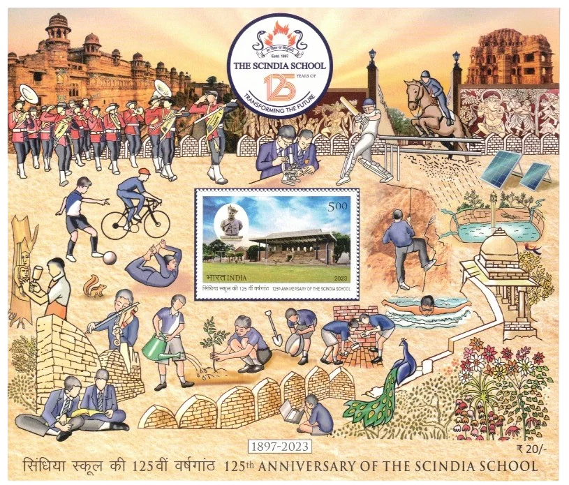 2023 INDIA 125th anniversary of the Scindia School Miniature Shee