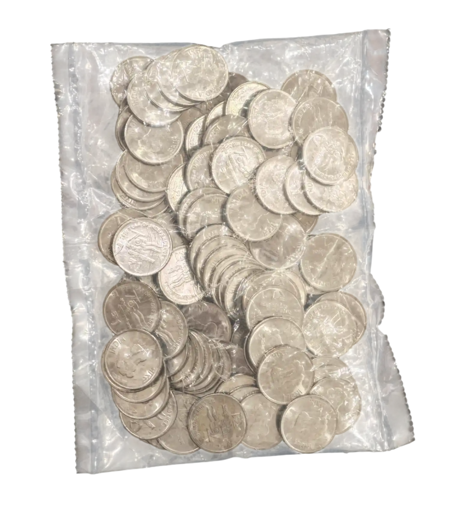 New Release 1₹ AKAM 2026 Hyderabad Mint Sealed Packet of 100 coins
