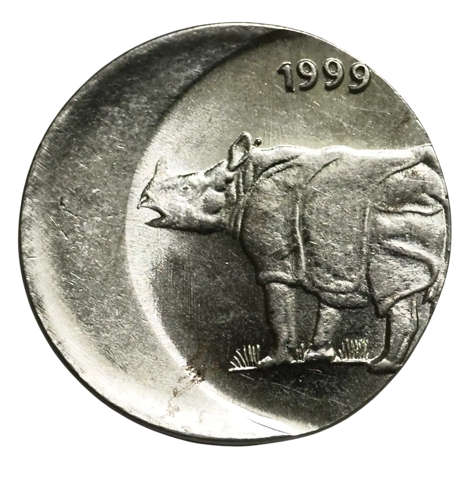 25 Paisa 1999 Kolkata Mint Shifting / Off Center Error UNC Condition